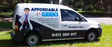 Mobile computer repair van ready for project in gold coast