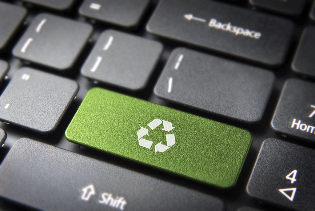 Keyboard with Green Recycle Key — Computer Repairs in Gold Coast, QLD